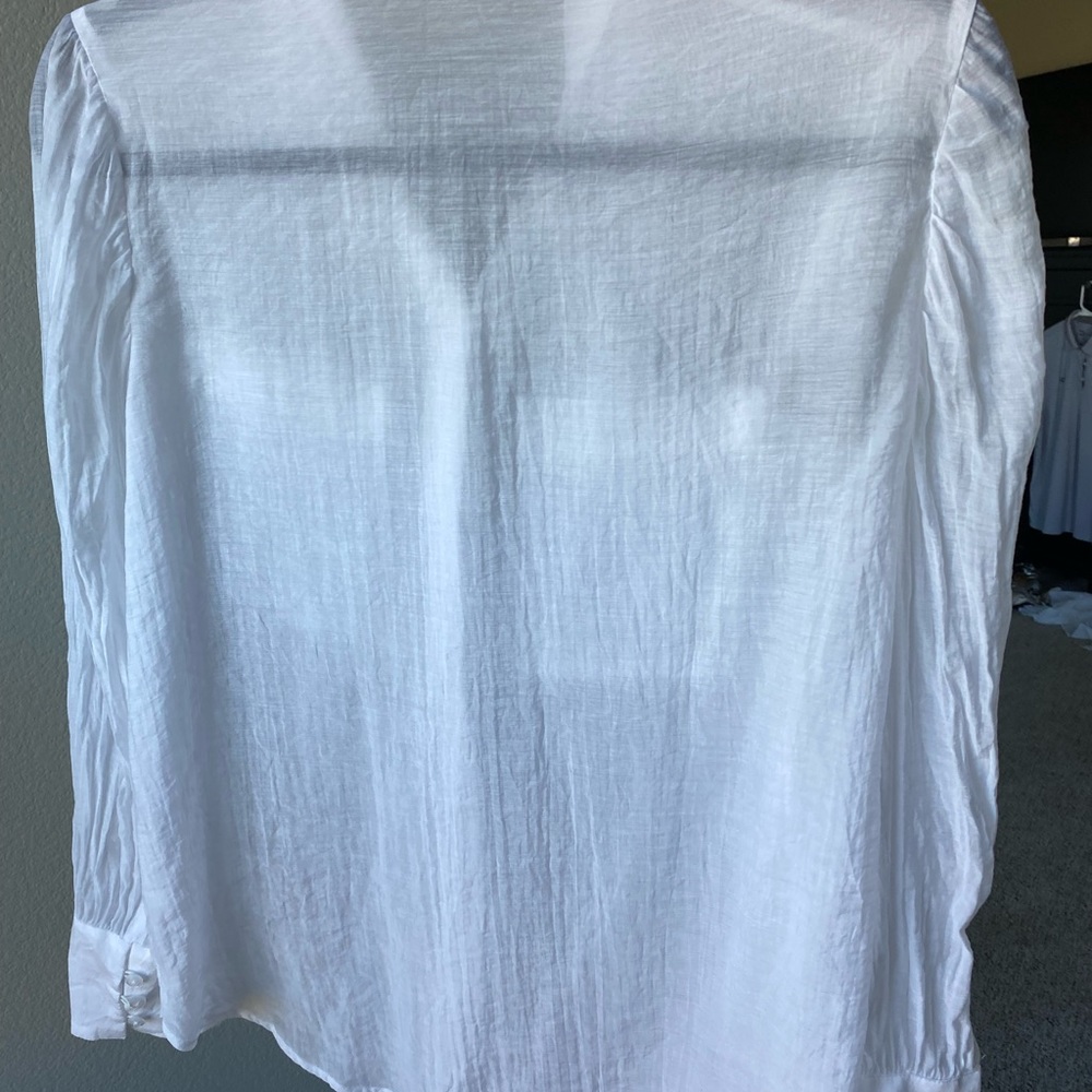 Express white sheer button down - Picture 3 of 4